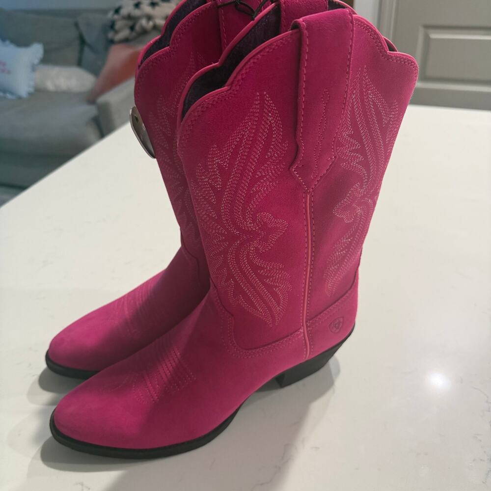 Ariat Hot Pink Suede Women's Boots